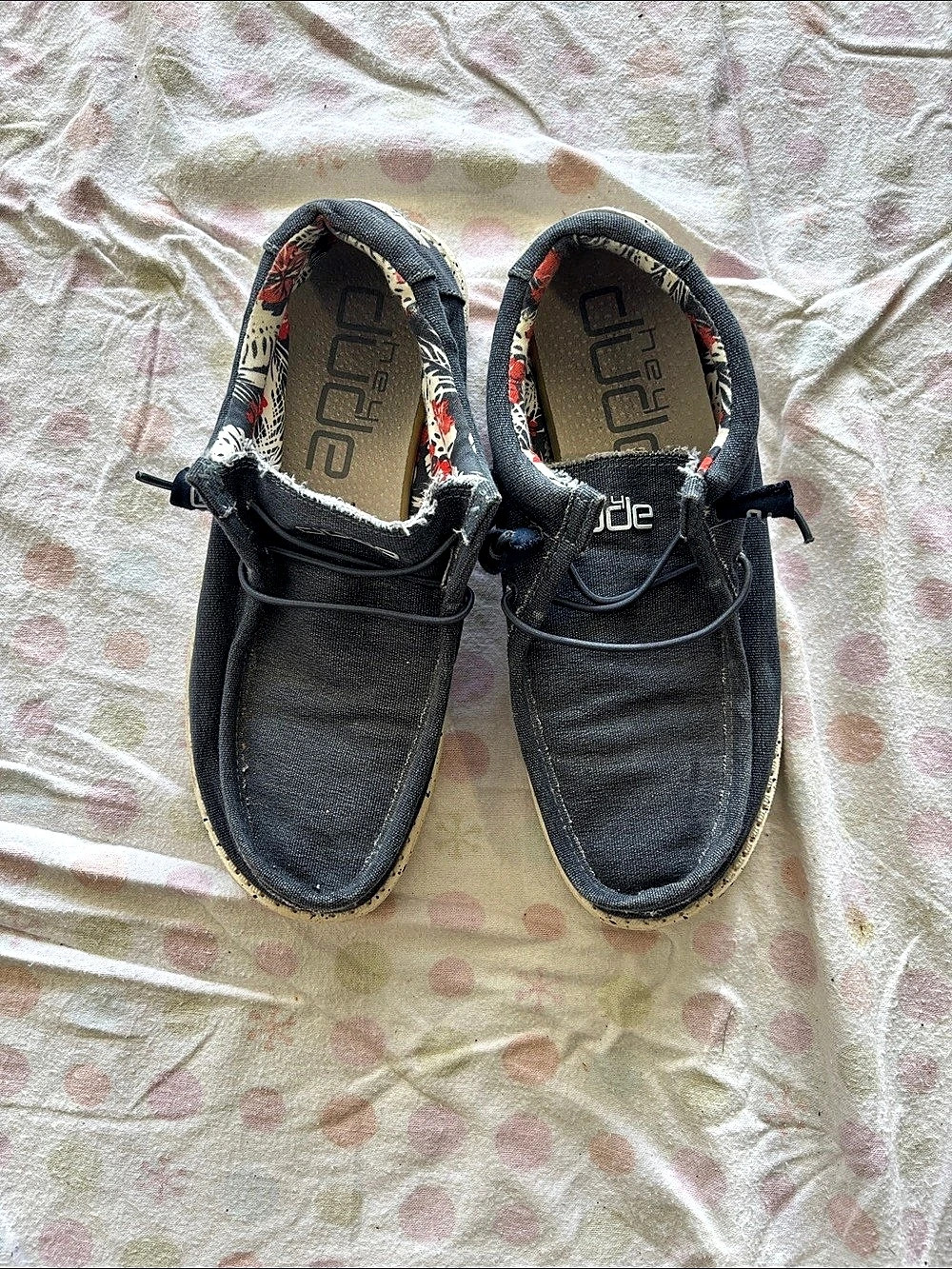Hey Dude Wally Funk Black & Beige Sneakers
